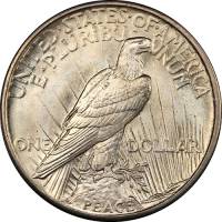 (1934s) Монета США 1934 год 1 доллар   Мирный доллар Серебро Ag 900  VF